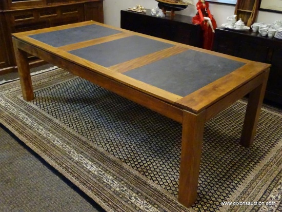 (R1) BRAZILIAN WOOD DINING TABLE WITH PEG CONSTRUCTION. ITEM IS SOLD AS IS WHERE IS WITH NO