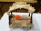 (R2) VINTAGE DOLL WITH CANOPY DOLL BED. ITEM IS SOLD AS IS WHERE IS WITH NO GUARANTEE OR WARRANTY.