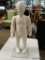 (R2) CHILD SIZE MANNEQUIN ON GLASS STAND. MEASURES APPROXIMATELY 29 IN TALL. ITEM IS SOLD AS IS