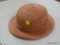 (R2) LADIES PINK WOVEN HAT WITH BOW ACCENT. ITEM IS SOLD AS IS WHERE IS WITH NO GUARANTEE OR