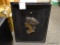 (R2) CAST IRON SUMMER FIREPLACE COVER. MEASURES 20.5 IN X 27 IN. ALSO INCLUDES A BRASS AND IRON