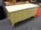 (R2) VINTAGE LANE CEDAR CHEST WITH YELLOW FINISH. AT ONE POINT HAD AN INTERIOR SHELF (BUT NOW NEEDS