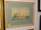 (R3) FRAMED PRINT OF SHIPS OUT AT SEA. IN A NATURAL FINISH FRAME MEASURES 18.5 IN X 15.5 IN. ITEM IS