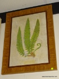 (BWALL) ASPIDUM LONCHITIS FERN FRAMED PRINT. MEASURES APPROXIMATELY 21.5 IN X 29.5 IN. ITEM IS SOLD