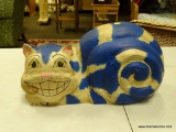 (R2) CAMPBELL CLASSICS CHESHIRE CAT SIGNED P. CAMPBELL ON THE BOTTOM. MEASURES 15 IN X 8 IN X 9 IN.