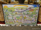 (R2) MAP OF BRONXVILLE, NY. MEASURES 36 IN X 24 IN. ITEM IS SOLD AS IS WHERE IS WITH NO GUARANTEE OR