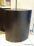 (R3) BLACK CORNER UNIT. MEASURES 31 IN X 22 IN X 38 IN. ITEM IS SOLD AS IS WHERE IS WITH NO