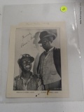 (R3) AMOS & ANDY SIGNED PHOTO FROM THE BYRD THEATRE (1933). IS UNFRAMED AND HAS A TEAR ON 1 CORNER.