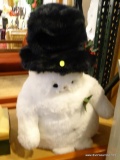 (R3) MS. NOAH TOY'S LARGE PLUSH SNOWMAN WITH REMOVABLE HAT. MEASURES APPROXIMATELY 31 IN TALL. ITEM