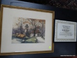 (R3) 2 PIECE FRAME LOT. 1 HAS A WATERCOLOR SIGNED BY THE ARTIST. ITEM IS SOLD AS IS WHERE IS WITH NO