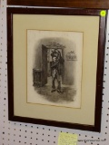 (R3) FRAMED ILLUSTRATION OF TINY TIM BEING HELD BY BOB CRATCHIT FROM 