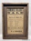 (1A) ADMINISTRATOR'S SALE BILL IN RUSTIC BARN WOOD FRAME MARCH 1924, F.J. CRANER - SALE BILL