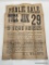 (4D) PUBLIC AUCTION SALE BILL 12