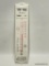 (9I) DON WALK AUCTIONEER METAL THERMOMETER, PALMYRA, ILLINOIS