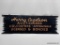 (10J) LARGE HAND PAINTED GOLD LEAF AND PINSTRIPE WOODEN SIGN: HARRY ENGELSON AUCTIONEER,