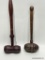 (10J) WALNUT AND CHERRY GAVELS (LONGEST IS 12 INCH)