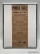 (2B) 1962 AUCTION SALE BILL, PUBLIC SALE JERRY HUNT BY DAN W MARKER AUCTIONEER, BRADFORD, OHIO -