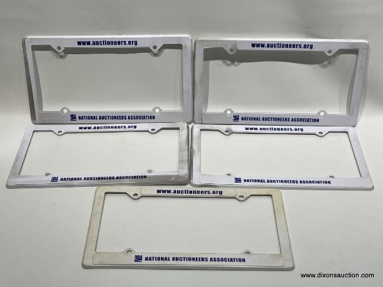 (1A) NATIONAL AUCTIONEERS ASSOCIATION PLASTIC LICENSE PLATE FRAMES