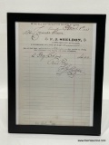 (3C) F. J. SHELDON AUCTIONEER AND APPRAISER BILL OF SALE FOR DELIVERY OF GOODS DATED 1883