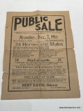 (4D) 1914 PUBLIC SALE BILL 11