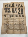 (4D) PUBLIC AUCTION SALE BILL 12