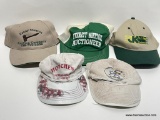 (6F) ASSORTED AUCTIONEER BASEBALL CAPS FROM KENNY STANTON, EVERETT MATTOX, J.J. KANE, DARRELL