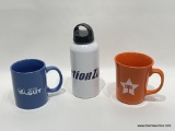 (7G) ADVERTISING AUCTION MUGS, AND INSULATED WATER BOTTLE