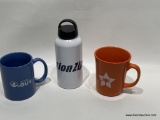 (8H) AUCTION ADVERTISING MUGS AND WATER BOTTLE