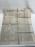 (1A) RICHMOND DAILY WHIG NEWSPAPER FROM APRIL 25 1856 FEATURING SEVERAL AUCTION ADVERTISEMENTS, MOST