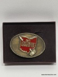 (9I) OHIO AUCTIONEERS ASSOCIATION BELT BUCKLE 1989 LIMITED EDITION, 542/2000