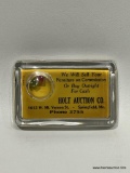 (9I) HOLD AUCTION CO, SPRINGFIELD, MO PAPERWEIGHT MIRROR (4 INCH) 4-DIGIT PHONE NUMBER 