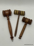 (9I BOX) MINIATURE WOOD GAVELS AND PEN (5.5 INCHES AND SMALLER)