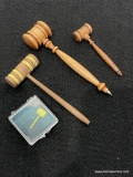 (9I BOX) MINI WOOD AND PEN GAVELS (5.5 INCHES AND SMALLER)
