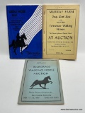 (10J) HORSE AUCTION CATALOGS INCLUDING: SADDLE HORSE SALE 1963 TATTERSALLS; MURRAY FARM FORTY SIXTH