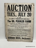 (10J) BOWERS BROTHERS AUCTION SALE BILL (13