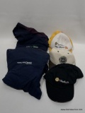 (10J) MANHEIM AUTO AUCTION APPAREL LOT (CONDITION ISSUES, FADING) INCLUDING BASEBALL CAPS (NEW