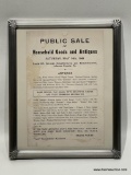 (2B) PUBLIC SALE OF HOUSEHOLD GOODS AND ANTIQUES, 1949, 