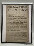 (2B) PUBLIC SALE OF NEGROES BY RICHARD CLAGETT, MARCH 5, 1833, CHARLESTON, SC - DOCUMENT MEASURES