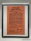 (2B) 1962 AUCTION SALE BILL: PUBLIC SALE OF ANTIQUES, HELLINGER AND BEAMSDERFER, AUCTIONEERS,