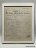 (2B) F.O. BAILEY AUCTIONEER AND COMMISSION MERCHANT BILL OF SALE, 1809- DOCUMENT MEASURES 7