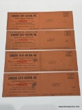 (3C) CONCORD AUTO AUCTION LONG POSTCARD SALE FLYERS, MASSACHUSETTS