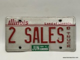 (3C) LAND OF LINCOLN ILLINOIS VANITY LICENSE PLATE 