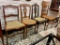 FOUR CANE BOTTOM ANTIQUE SIDE CHAIRS