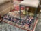 ORIENTAL STYLE AREA RUG GEOMETRIC PATTERN, BRIGHTLY COLORED, 12 FEET BY 9 FEET