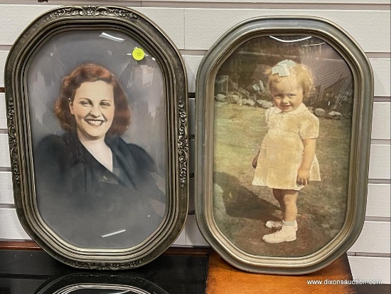 OVAL FRAME (12 X 18) VINTAGE PORTRAITS WITH CONVEX GLASS