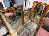 LOT OF FRAMED MIRRORS (TALLEST 44 INCHES)