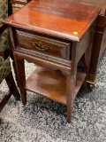 SINGLE DRAWER NIGHTSTAND SIDE TABLE 16 X 15 X 26