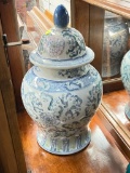 18 INCH ORIENTAL URN WITH LID