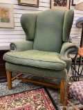 GREEN WINGBACK ARMCHAIR BY HICKORY HOUSE FURNITURE