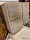 PAIR OF BASE CABINETS WITH TWO DRAWERS (17 X 25 X 24) FINISHED SIDES AND FRONTS